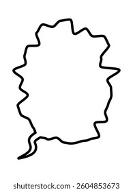 Simple hand-drawn speech bubble  (anxiety)