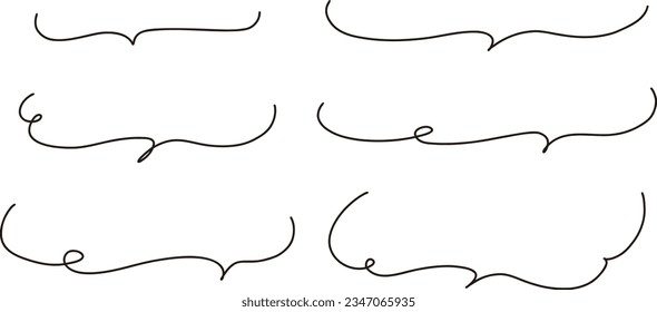Simple hand-drawn speech bubble set with lines