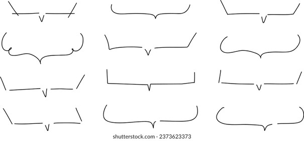 Simple Hand-Drawn Speech Bubble Set