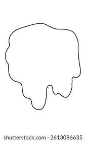 Simple hand-drawn speech bubbles. Cartoon style brush strokes in the form of clouds to express anxiety and sadness. Editable vector illustration.