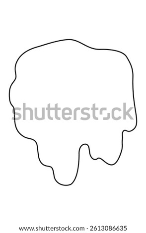 Simple hand-drawn speech bubbles. Cartoon style brush strokes in the form of clouds to express anxiety and sadness. Editable vector illustration.