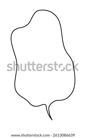 Simple hand-drawn speech bubbles. Cartoon style brush strokes in the form of clouds to express anxiety and sadness. Editable vector illustration.
