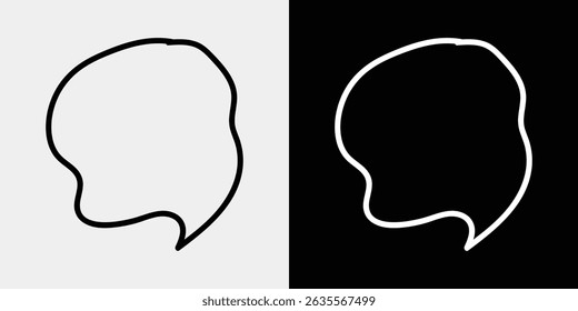 Simple hand-drawn speech bubbles for use in conversation scenes