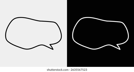 Burbujas de discurso dibujadas a mano simples para usar en escenas de conversación