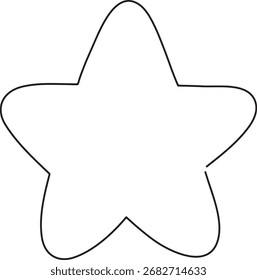 Ícone de Contorno de Estrela Desenhado à Mão Simples