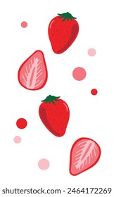 Conjunto de ilustración de fresa dibujado a mano simple