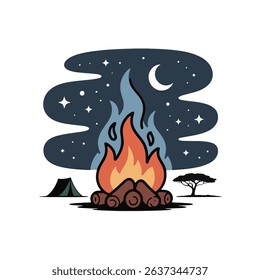 Simple hand-drawn style with bold lines on a clean white background. Great for travel, adventure, or outdoor-themed designs.