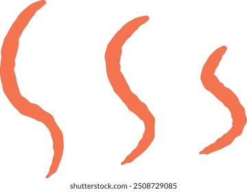A simple hand-drawn symbol illustration of a hot image. A rough and stylish impression. Vector illustration.