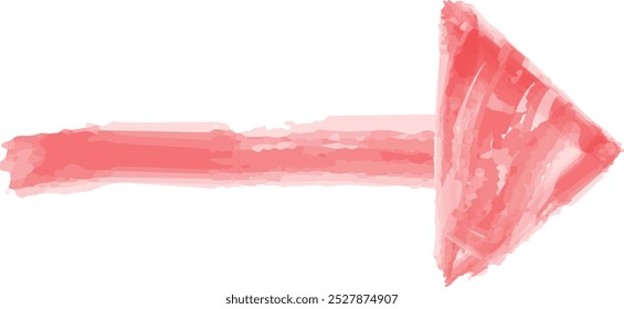 Uma ilustração de seta para a direita triangular desenhada à mão simples