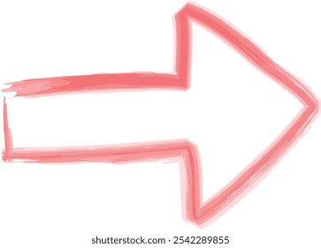 Una simple ilustración de flecha derecha de triángulo dibujado a mano