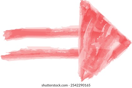 Uma ilustração de seta para a direita triangular desenhada à mão simples