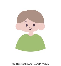 Simples desenho à mão ícone da parte superior do corpo ilustração [masculino]