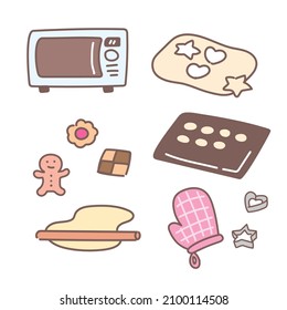 Juego de iconos simples hechos a mano