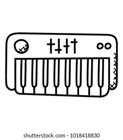 
A simple handmade icon of an harmonium 

