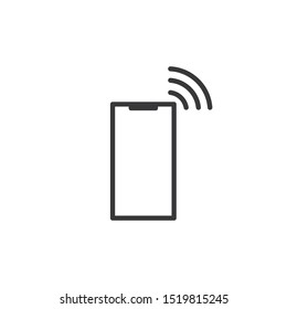 Simple Handphone gadget logo technology vector icon illustration design 