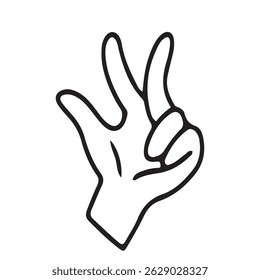 Simple handrawn hand different pose
