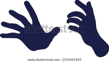 Simple hands silhouettes graphic vector Foto stock © 