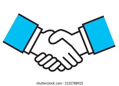 Simple handshake icon, illustration Business, reconciliation, agreement image illustration