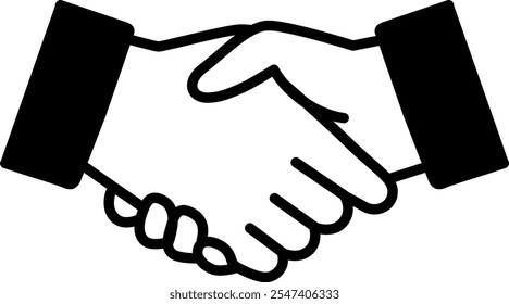 Simple handshake icon vector illustration