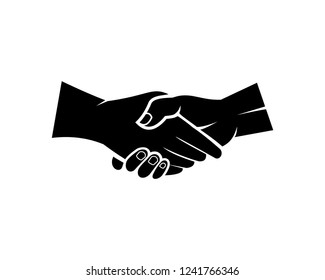 Simple handshake vector, friendship icon