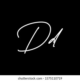 Simple Handwritten Cursive Signature Alphabet