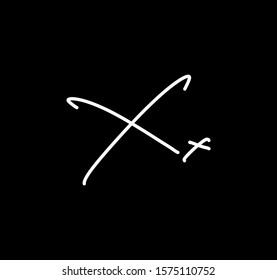 Simple Handwritten Cursive Signature Alphabet