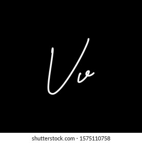 Simple Handwritten Cursive Signature Alphabet