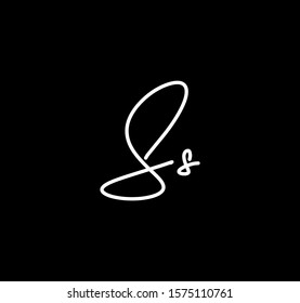 Simple Handwritten Cursive Signature Alphabet
