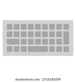 Teclado de ilustração de ícone manuscrito simples