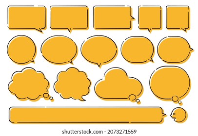 A simple handwritten style balloon set.Please change to your favorite color.Easy-to-use vector material.