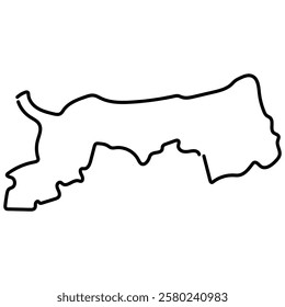 Simple handwritten Tottori prefecture. Monochrome type.