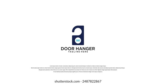 Simple hanger door logo design with unique concept , premium vector