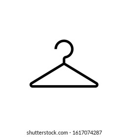 Simple Hanger Icon lineart style isolated on white background