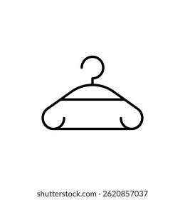 Simple Hanger Line Art Illustration for Fashion or Organization Concepts