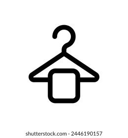Icono de línea de suspensión simple aislado sobre un fondo blanco