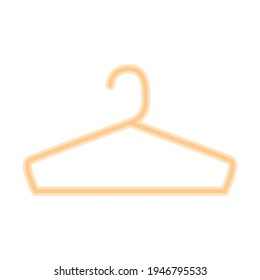 Simple hangers for storing clothes, dresses, trousers. Decorative element. Flat color vector illustration. Isolated on a white background.