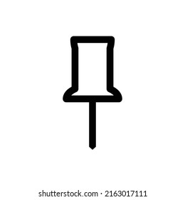 icono de aguja simple colgante para pegar papel en la pared