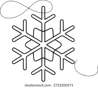 Decoraciones simples colgantes del copo de nieve del invierno