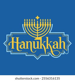 a simple Hanukkah Typography Design vector illustration