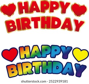 Logotipo simple del texto del feliz cumpleaños