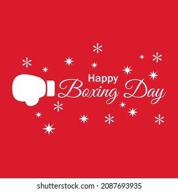simple happy boxing day vector illustration