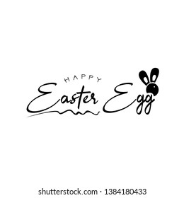 Simple Happy Easter Egg Typography