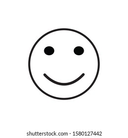 Simple Happy Emoticon Isolated On White Stock Vector (Royalty Free ...