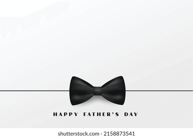 simple happy father's day banner with realistic bow 