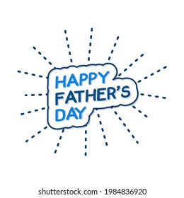 simple happy father's day design with blue elegant theme