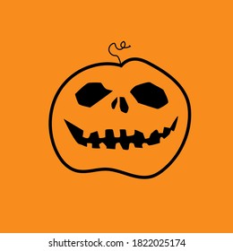 Simple Happy halloween line icon vector illustration for mobile ui