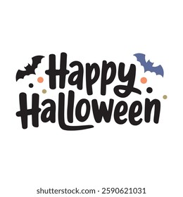 simple happy halloween silhouette illustration