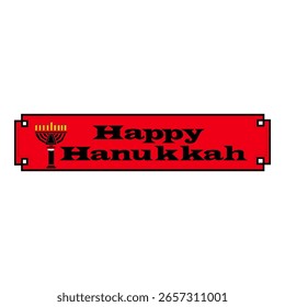 Vector de etiqueta engomada feliz simple de Hanukkah