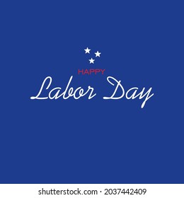 simple happy labor day text vector