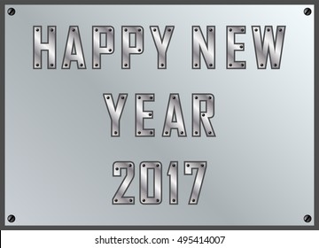 Simple happy new year 2017 vector illustration